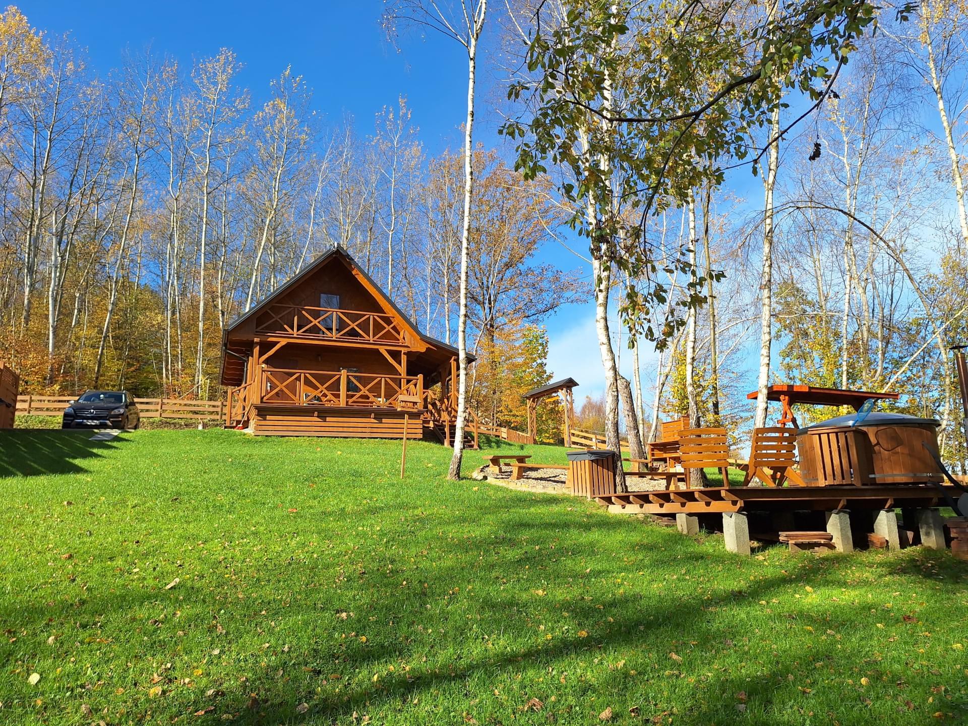 obraz domku numer 1 w lesnej