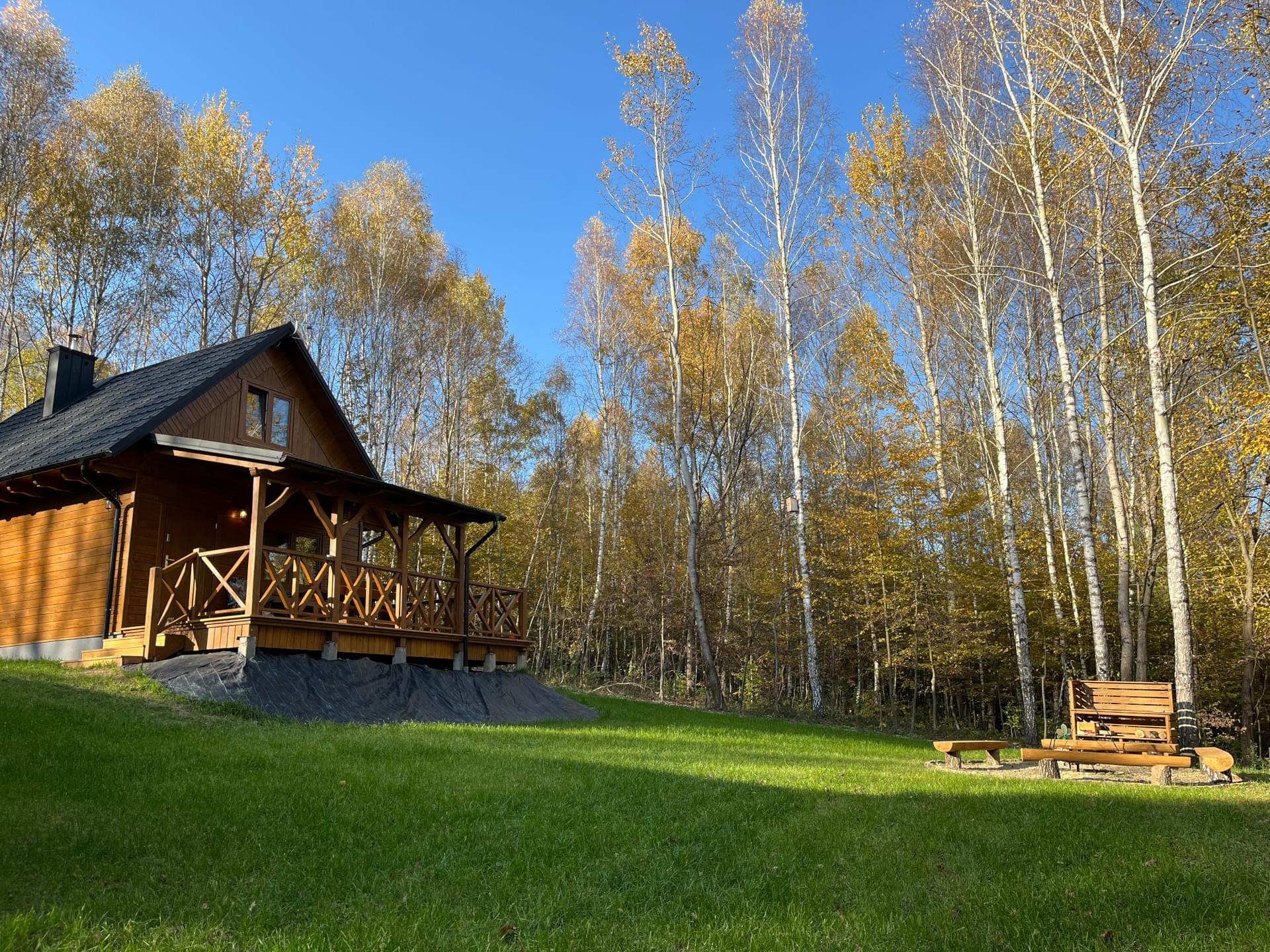 obraz domku numer 3 w lesnej